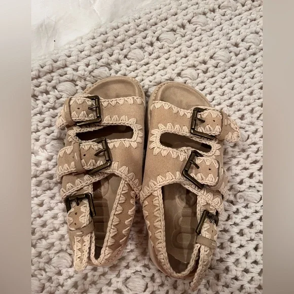 Mou suede flatbed sandals - Picture 4 of 7